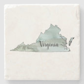 Virginia Staat Illustration Steinuntersetzer (Vorderseite)
