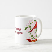 Virginia Staat Kardinal Bird und Dogwood Blume Kaffeetasse (VorderseiteRechts)