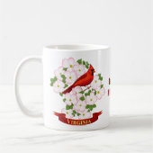 Virginia Staat Kardinal Bird und Dogwood Blume Kaffeetasse (Links)