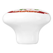 Virginia Staat Kardinal Bird und Dogwood Blume Keramikknauf (Seitenansicht)