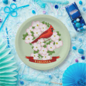 Virginia Staat Kardinal Bird und Dogwood Blume Pappteller (Party)