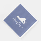 Virginia Staat Map Anpassbarer Name Serviette (Ecke)
