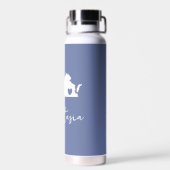 Virginia Staat Map Anpassbarer Name Trinkflasche (Rückseite)