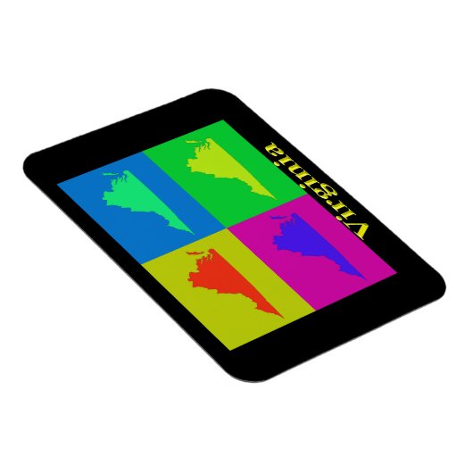 Virginia Staat Map Magnet (Rechte Seite)