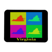 Virginia Staat Map Magnet (Horizontal)