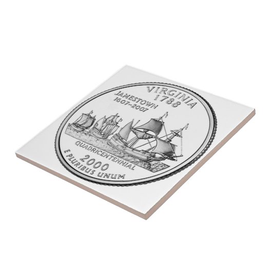 Virginia Staat Quarter Fliese (Seite)