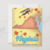 Virginia Staat Retro Reiseplakat (Vorderseite)