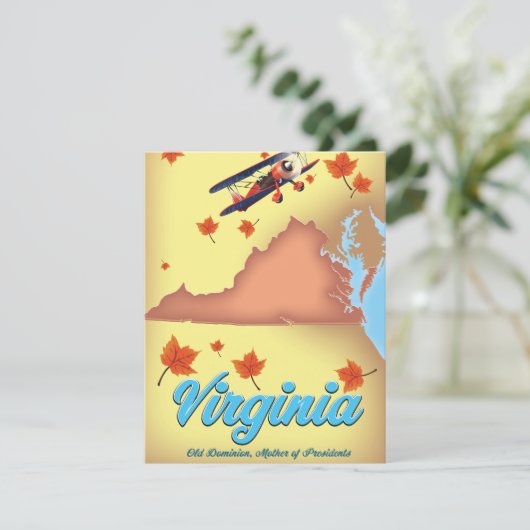Virginia Staat Retro Reiseplakat (Stehend Vorderseite)