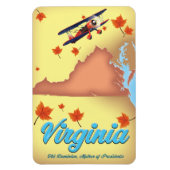 Virginia Staat Retro Reiseplakat Magnet (Vertikal)