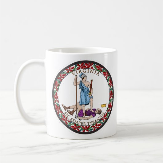 Virginia Staat Siegel, Die Staatsflagge von Virgin Kaffeetasse (Links)