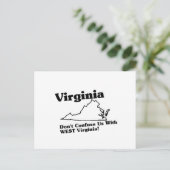 Virginia Staat Slogan Postkarte (Stehend Vorderseite)