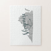 Virginia Staat Typografie Puzzle (Vertikal)