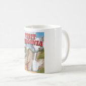 Virginia Staat Vintage Reiseplakat Kaffeetasse (VorderseiteRechts)