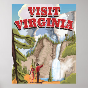 Virginia Staat Vintage Reiseplakat Poster