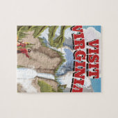 Virginia Staat Vintage Reiseplakat Puzzle (Horizontal)
