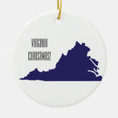Virginia Staat Weihnachten Keramik Ornament (Vorne)