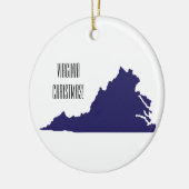 Virginia Staat Weihnachten Keramik Ornament (Links)