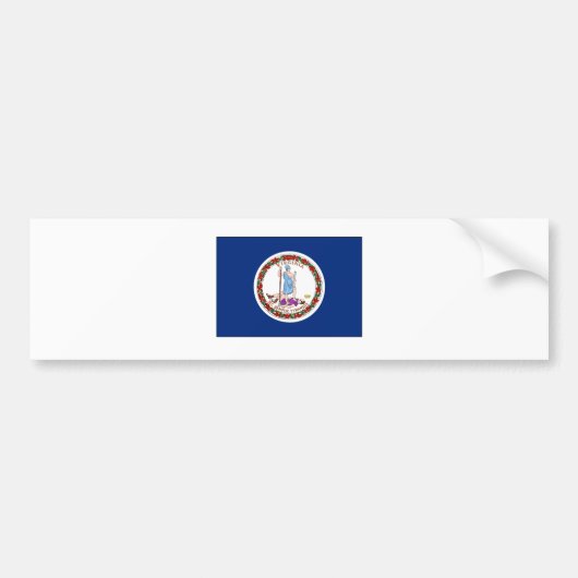 Virginia-Staats-Flagge Autoaufkleber (Vorne)