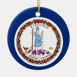 Virginia-Staats-Flagge Keramikornament