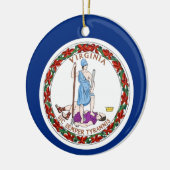 Virginia-Staats-Flagge Keramikornament (Links)