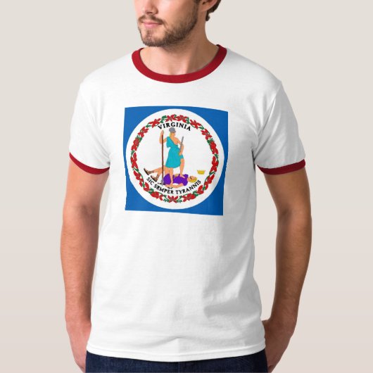 Virginia-Staats-Flaggen-T - Shirt (Vorderseite)