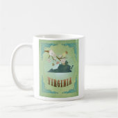 Virginia-Staats-Karte - Grün Kaffeetasse (Links)
