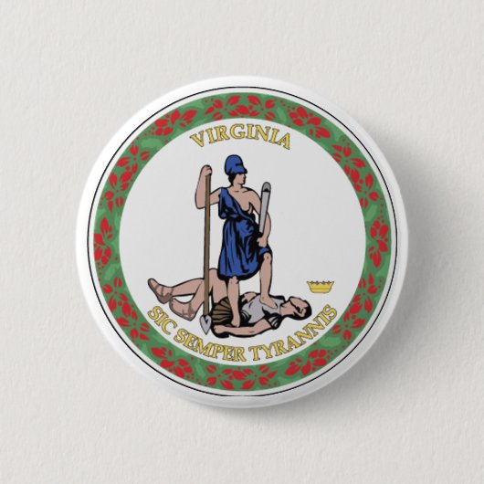 Virginia-Staats-Siegel Button (Vorderseite)