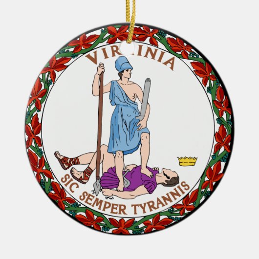 Virginia-Staats-Siegel Keramikornament (Vorne)