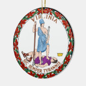Virginia-Staats-Siegel Keramikornament (Links)