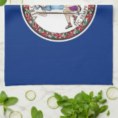 Virginia Staatsflagge Geschirrtuch (Gefaltet)