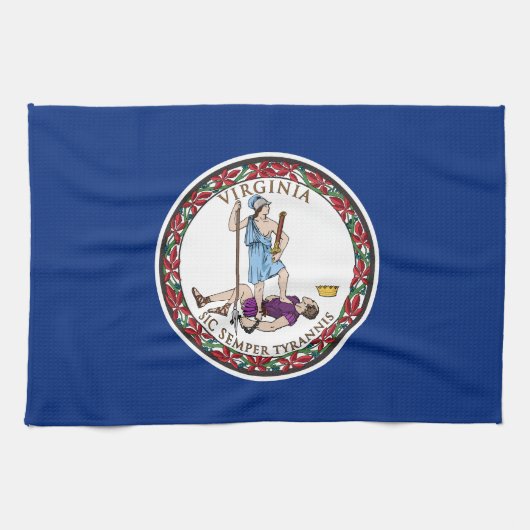 Virginia Staatsflagge Geschirrtuch (Horizontal)