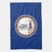 Virginia Staatsflagge Geschirrtuch (Vertikal)