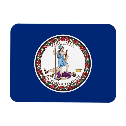 Virginia Staatsflagge Magnet (Horizontal)