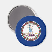 Virginia Staatsflagge Magnet (Vorderseite/Rückseite)