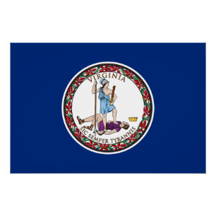 Virginia Staatsflagge Poster