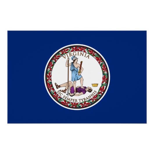 Virginia Staatsflagge Poster (Vorderseite)