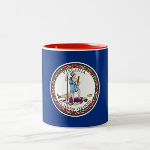 Virginia Staatsflagge Zweifarbige Tasse