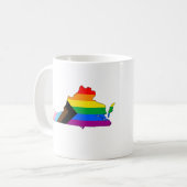 Virginia Staatsstolz LGBTQ Progress Prix Kaffeetasse (Vorderseite Links)