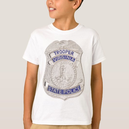Virginia-Staattrooper-Polizei-Abzeichen T-Shirt (Vorderseite)