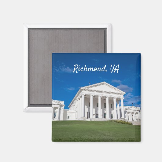 Virginia State Capitol Building Magnet (Vorderseite/Rückseite)