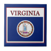 Virginia State Flag Design Tile Fliese (Vorderseite)