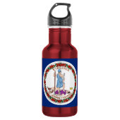 Virginia State Flag Liberty Flasche Trinkflasche (Vorderseite)
