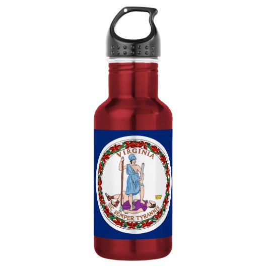 Virginia State Flag Liberty Flasche Trinkflasche (Vorderseite)