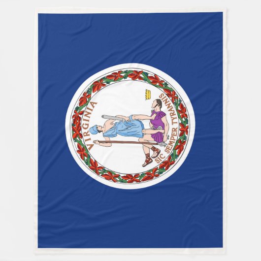Virginia State Flag Print Patriota Fleecedecke (Vorderseite)