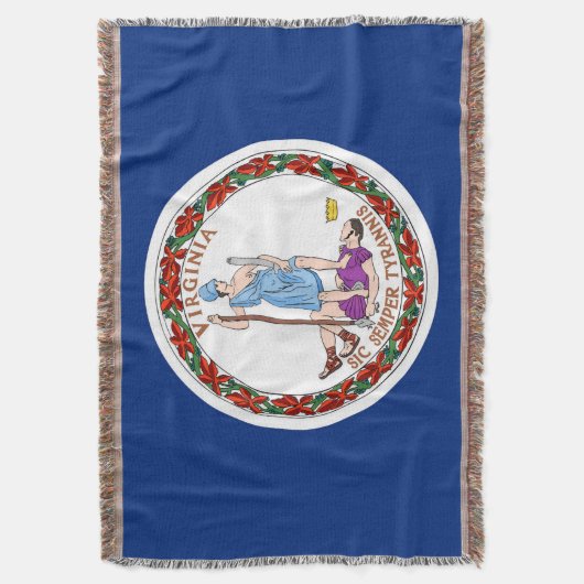 Virginia State Flag Print Patriotic Decke (Vorderseite Vertikal)