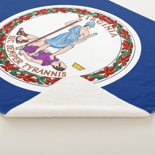 Virginia State Flag Print Patriotic Sherpadecke (3/4)