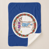 Virginia State Flag Print Patriotic Sherpadecke (Vorderseite)
