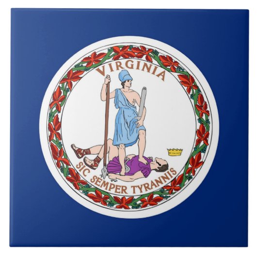 Virginia State Flag Tile Fliese (Vorderseite)