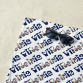 Virginia State Flag Typografy Pattern USA Strandtuch (Beispiel)