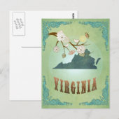 Virginia State Karte – Grün (Vorne/Hinten)